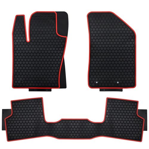  Yoursme Floor Liners Mat for 2015-2018 Jeep Renegade Rubber Slush Front and Rear Seat Floor Mats (Pack of 3)