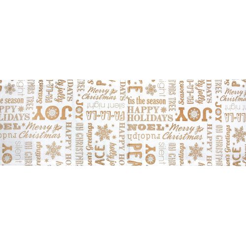  [아마존베스트]Yourtablecloth Printed Metallic Table Runner (Gold, 14 x 72)