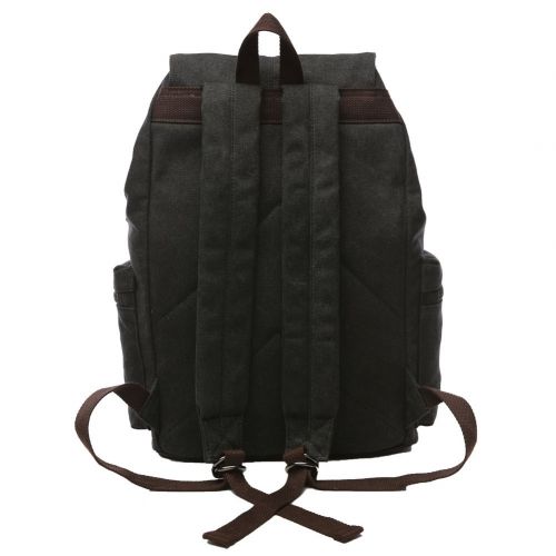  Canvas Backpack for Men, Yousu Travel Duffel Backpack Casual Vintage Rucksack College Bookbags Knapsack (Black)