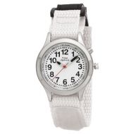 Youth/ Adult Talking Watch with White Hook and Loop Adjustable Strap
