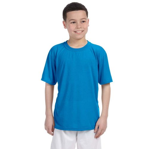  Youth Sapphire Polyester Performance T-shirt by Gildan