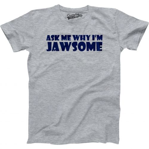  Youth Ask Me Why Im Jawsome Cool Movie Great White Shark Shirt Costume for Kids by Crazy Dog T-shirts