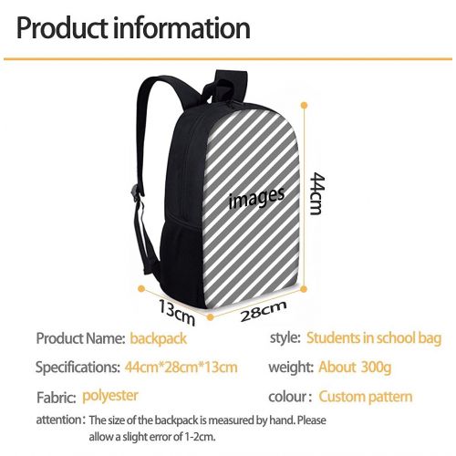  Youth School Bag Cute Stylish Colorful Lightweight Backpack Bookbag Shark Print