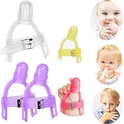  [아마존베스트]Youthful Thumb Sucking Stop,Baby Thumb Sucking Finger Guard Children Nail Biting Prevention Treatment Kit for 1-5 Years Baby Kids,Color Random (2)