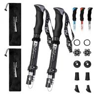 YOVITAL Trekking Poles Collapsible Hiking Poles - Aluminum 7075 Adjustable Hiking Walking Sticks with Quick Locks, Expandable to 53and Ultralight Poles for Hiking Camping Mountains