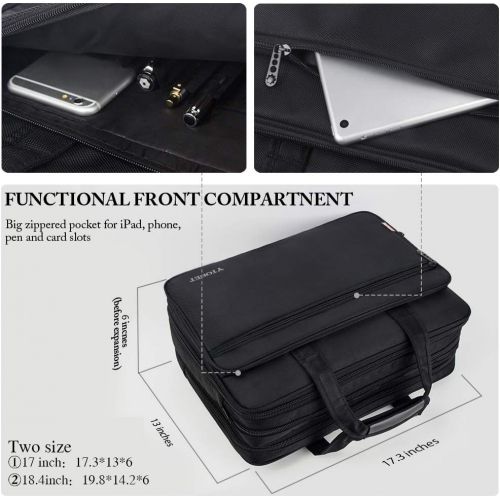  [아마존 핫딜]  [아마존핫딜]Ytonet 17 inch Laptop Bag, Travel Briefcase with Organizer, Expandable Large Hybrid Shoulder Bag, Water Resisatant Business Messenger Briefcases for Men and Women Fits 17 15.6 Inch Laptop