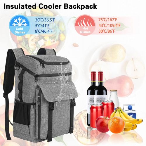  Ytonet Cooler Backpack Insulated Waterproof 30 Cans Leak Proof Cooler Bag for Men Women