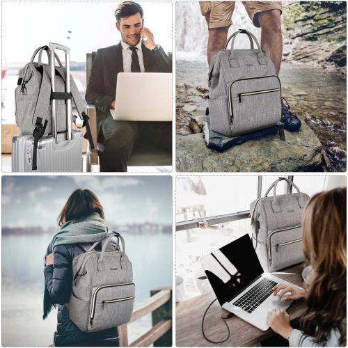  [아마존베스트]Ytonet Laptop Backpack for Women Men, Travel Backpack for 15.6 Inch Laptop with RFID Pocket, USB Charging Port Water Resistant Durable Backpack Purse for Travelling Work Commuting School,