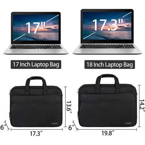  [아마존베스트]Ytonet 17 inch Laptop Bag, Travel Briefcase with Organizer, Expandable Large Hybrid Shoulder Bag, Water Resistant Business Messenger Briefcases for Men and Women Fits 17 15.6 Inch Laptop,