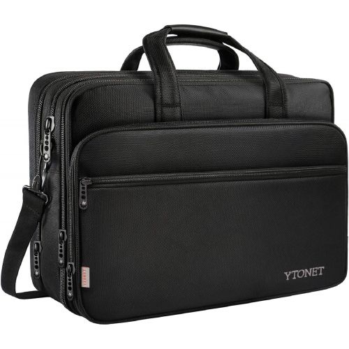  [아마존베스트]Ytonet 17 inch Laptop Bag, Travel Briefcase with Organizer, Expandable Large Hybrid Shoulder Bag, Water Resistant Business Messenger Briefcases for Men and Women Fits 17 15.6 Inch Laptop,