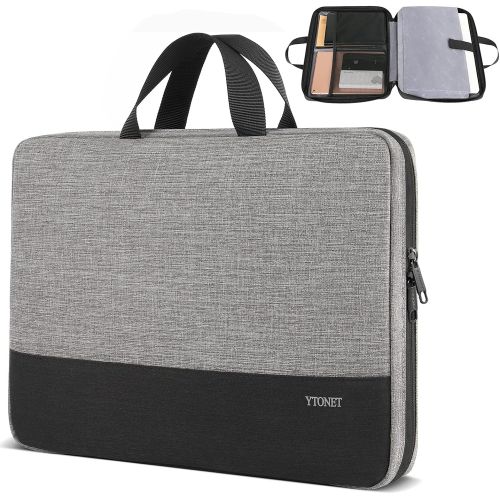  [아마존베스트]Ytonet Laptop Case, 15.6 inch TSA Laptop Sleeve Water Resistant Durable Computer Carrying Case for 15.6 inch HP, Dell, Lenovo, Asus Notebook, Gifts for Men Women, Grey