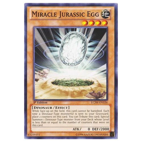  YU-GI-OH! - Miracle Jurassic Egg (LCJW-EN156) - Legendary Collection 4: Joeys World - 1st Edition - Common