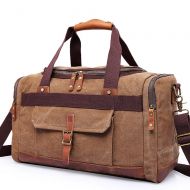 YuHan Canvas Travel Duffel Bag Shoulder Bag Weekend Overnight Holdall Bag