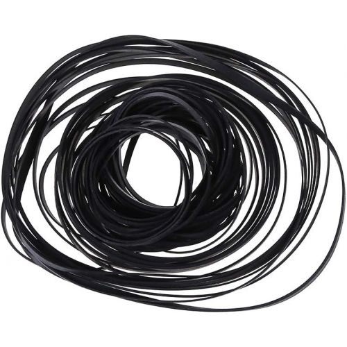  yuanhaourty 50PCS Universal Mix Cassette Tape Machine Rubber Belts Assorted Common Flat Belt for Recorders DVD Drive