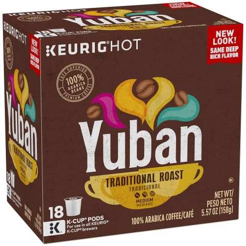  Yuban Gold Original Coffee, Medium Roast, K-Cup Pods, 18 Count (Pack of 4)