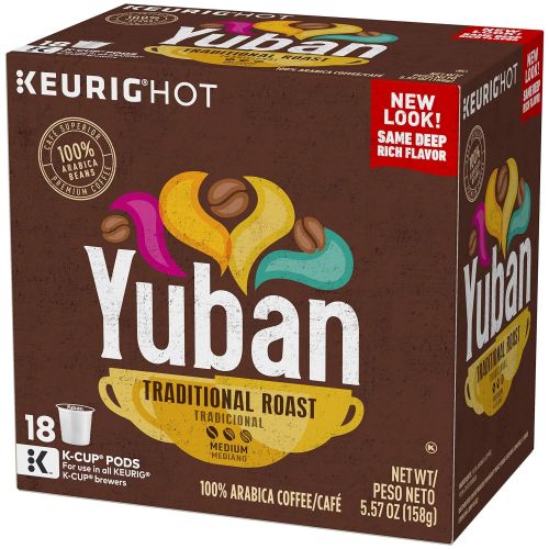  Yuban Gold Original Coffee, Medium Roast, K-Cup Pods, 18 Count (Pack of 4)