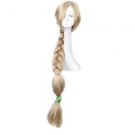 Yuehong 47 inch Long Blonde Anime Cosplay Costume Weaving Braid Hair Wigs Synthetic Wig