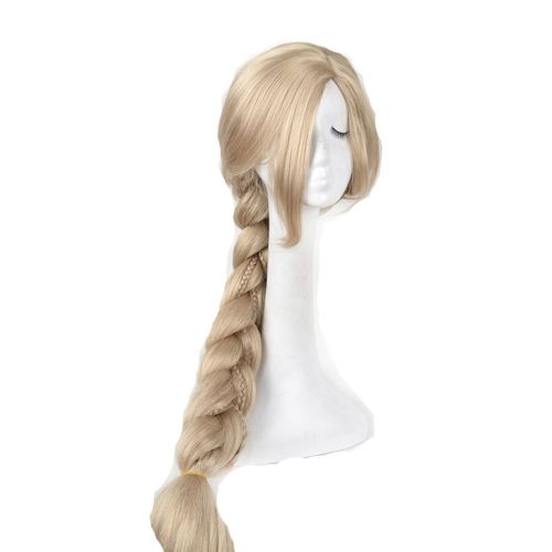  Yuehong 47 inch Long Blonde Anime Cosplay Costume Weaving Braid Hair Wigs Synthetic Wig