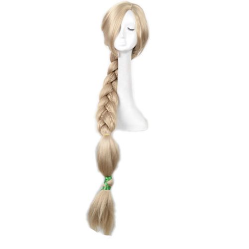  Yuehong 47 inch Long Blonde Anime Cosplay Costume Weaving Braid Hair Wigs Synthetic Wig