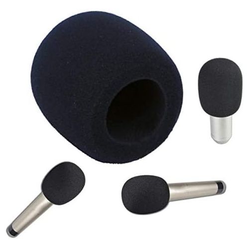  [아마존베스트]Yueser Lapel Headset Microphone Cover for KTV Conference Room News Interviews Pack of 6 Black