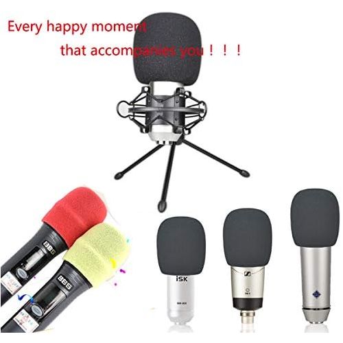  [아마존베스트]Yueser Lapel Headset Microphone Cover for KTV Conference Room News Interviews Pack of 6 Black