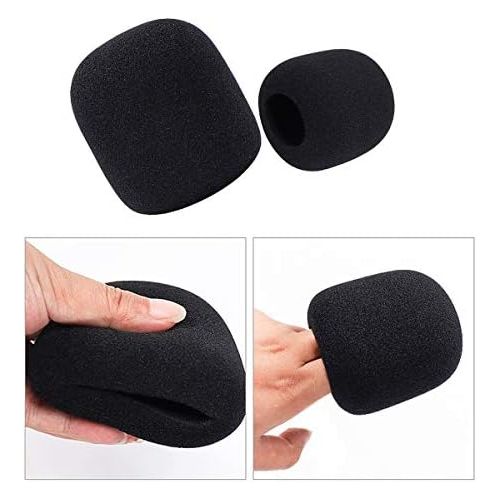  [아마존베스트]Yueser Lapel Headset Microphone Cover for KTV Conference Room News Interviews Pack of 6 Black