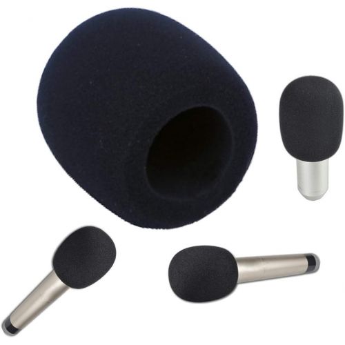  [아마존베스트]Yueser Lapel Headset Microphone Cover for KTV Conference Room News Interviews Pack of 6 Black