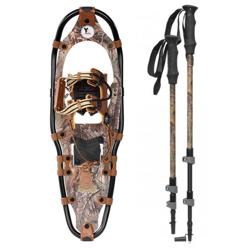  YUKON CHARLIES Yukon Charlies REALTREE Xtra Aluminum Snowshoes(up to 200lbs) Wood Camo wpoles