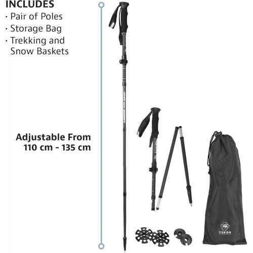  [아마존베스트]Yukon Charlie's Yukon Carbon LITE FLIPOUT Trekking Poles