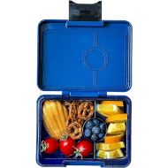 Yumbox Snack Box - 3 Compartment - Leakproof Bento Lunch Box for Kids (Monte Carlo Navy with Clear Blue Tray)