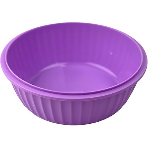  Yumbox® Poke Bowl, Leakproof Salad Bowl with lid, Removable 3-Section Divider, 4.2 Cups Volume, Easy-Open Triple Latches; removable and built-in toppings cup, bento lunch (Maui Purple)