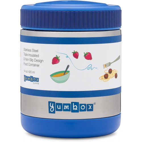  [아마존 핫딜] Yumbox Zuppa - Wide Mouth Thermal Food Jar 14 oz. (1.75 cups) with a removable utensil band - Triple Insulated Stainless Steel - Stays Hot 6 Hours or Cold for 12 Hours - Leak Proof