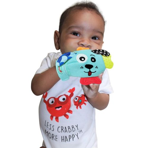  Yummy Mitt Teething Mitten-Self-Soothing Entertainment and Gives Pain Relief from Teething Plus Its an Ideal Set of Two (1 Blue Yummy Buddy & 1 Dog Mitts)