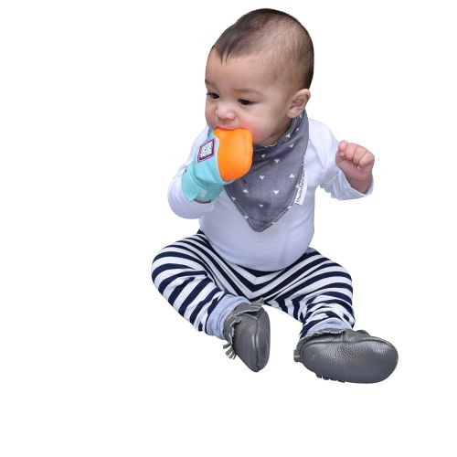  Yummy Mitt Teething Mitten-Self-Soothing Entertainment and Gives Pain Relief from Teething Plus Its an Ideal Set of Two (1 Blue Yummy Buddy & 1 Dog Mitts)