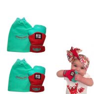 Yummy Mitt Teething Mitten-Self-Soothing Entertainment and Gives Pain Relief from Teething Plus Its an Ideal Baby Shower Gift -Set of Two (2 Red Yummy Mitt)