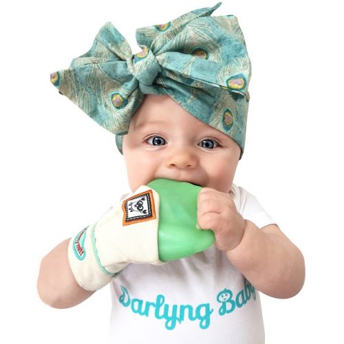  Yummy Mitt Teething Mitten -Glows in The Dark -3-12 Months Baby Self-Soothing Teething Mitt-...