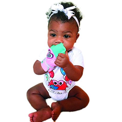  Yummy Mitt Teething Mitten-Self-Soothing Entertainment and Gives Pain Relief from Teething Plus Its an Ideal Baby Shower Gift -Set of Two (1 Pink Unicorn & 1 Yummy Mitt)