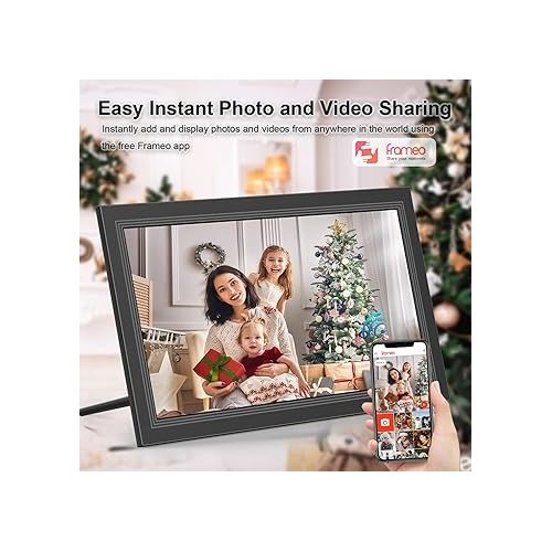  FRAMEO Digital Picture Frame- 15.6inch Digital Photo Frame with 1920 * 1080 IPS Touch Screen HD Disply,Built-in 32GB Storage,Wall-Mounted,Digital Frame Share Photos and Videos via Free App