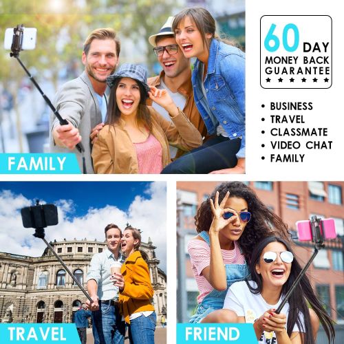  [아마존베스트]YunTeng Selfie Stick Tripod Bluetooth, 40 Inch Extendable Flexible Selfie Stick Tripod with Detachable Wireless Remote, Compatible with iPhone Xs Max/XS/XR/iPhone X/iPhone 8 Plus/iPhone 7/