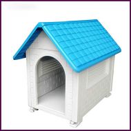 YunZyun Pet House Waterproof Dog and Cat House Plastic Outdoor Winter Pet House for Dogs and Cats (White)