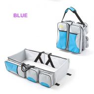 Yuna 3 in 1 - Diaper Bag Travel Bassinet Change Station Multi-Purpose Baby Diaper Tote Bag Bed Portable Infant Bag (Blue)