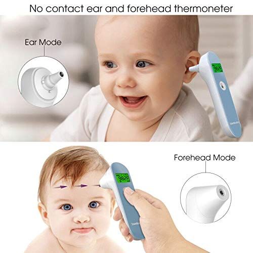  Yunbaby Baby Forehead and Ear Thermometer for Fever, Instant Reading Accurate Infrared Digital Medical...