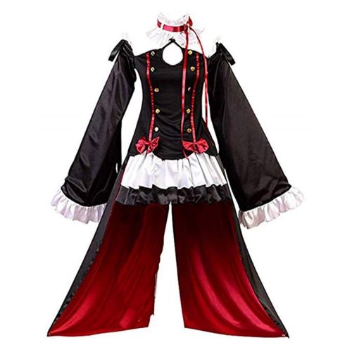  Yunbei Krul Tepes Cosplay Costume Princess Dress (S, Black)