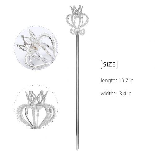  Yunhao Queens Scepter Fairy Princess Angel Wand Magical Scepter Cultured Pearl Costume Props Role Play Dress