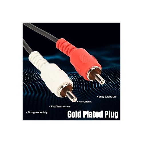  DIN 5 Pin to Cable, 1.5m 4.9ft 5 Pin Din Female to 2 Male Audio Adapter Cable for Electrophonic Bang Olufsen Naim Quad Stereo Systems