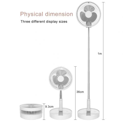  Yunt-11 Air Circulator Fan ，White - Features Oscillating Movement and Adjustable Height for Home Car Office