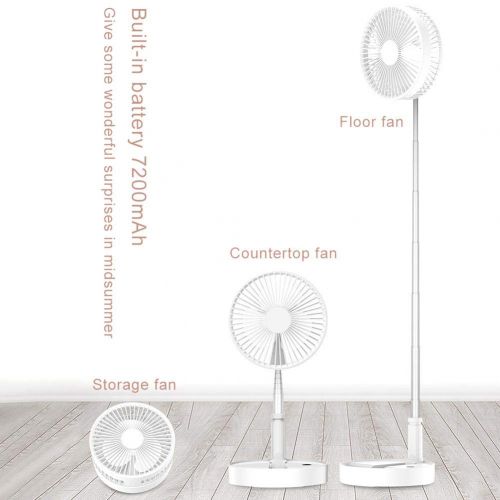  Yunt-11 Air Circulator Fan ，White - Features Oscillating Movement and Adjustable Height for Home Car Office