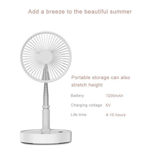  Yunt-11 Air Circulator Fan ，White - Features Oscillating Movement and Adjustable Height for Home Car Office