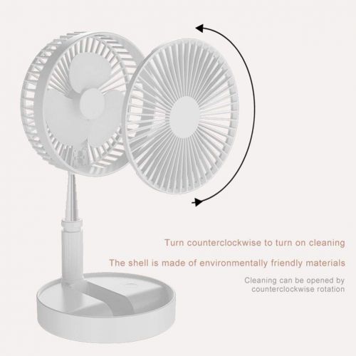  Yunt-11 Air Circulator Fan ，White - Features Oscillating Movement and Adjustable Height for Home Car Office