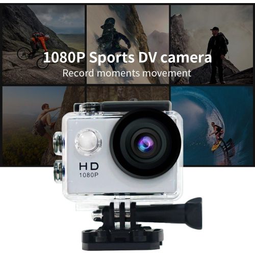  Yuntab YUNTAB Sport Action DV Camera, HD 1080P 2.0 inch, 5MP, 120°Wide-Angle,30m Underwater Waterproof Camcorder with Battery, Charger and Accessories.(Silver)